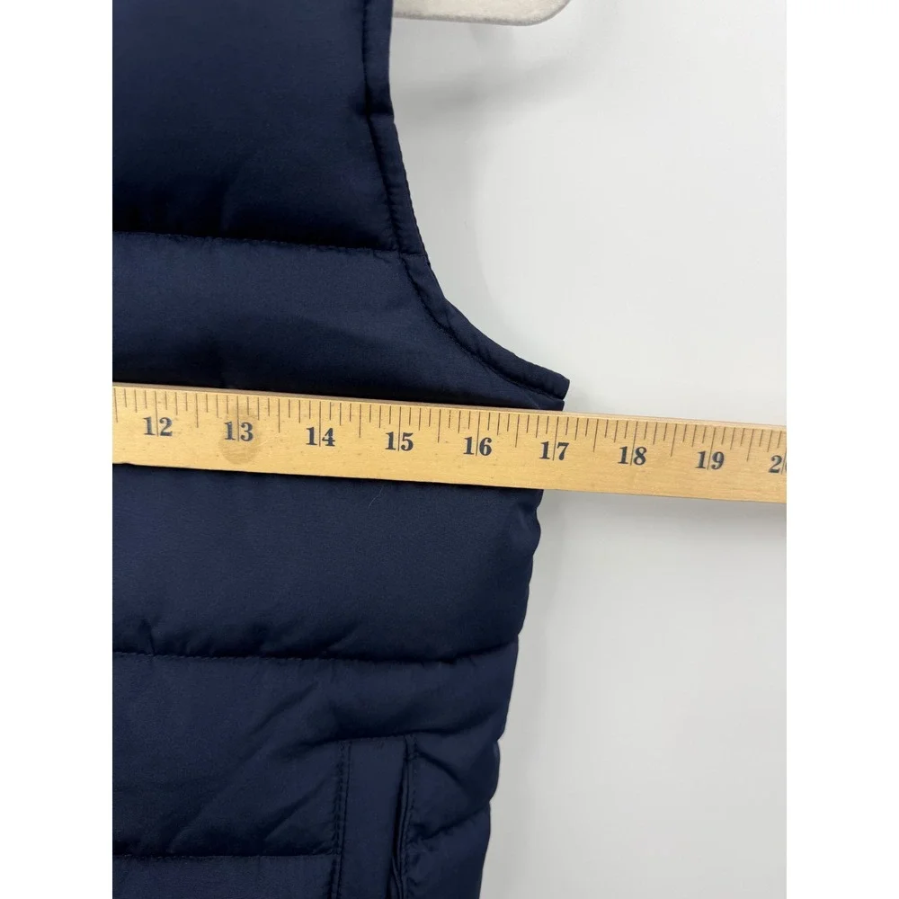 Gymboree Puffer Vest Kids Size 8 Navy Slate Quilted Fleece Lined Full Zip